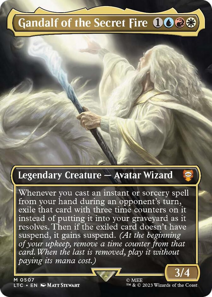 Gandalf of the Secret Fire (Borderless) [The Lord of the Rings: Tales of Middle-Earth Commander] | Good Games Cannington