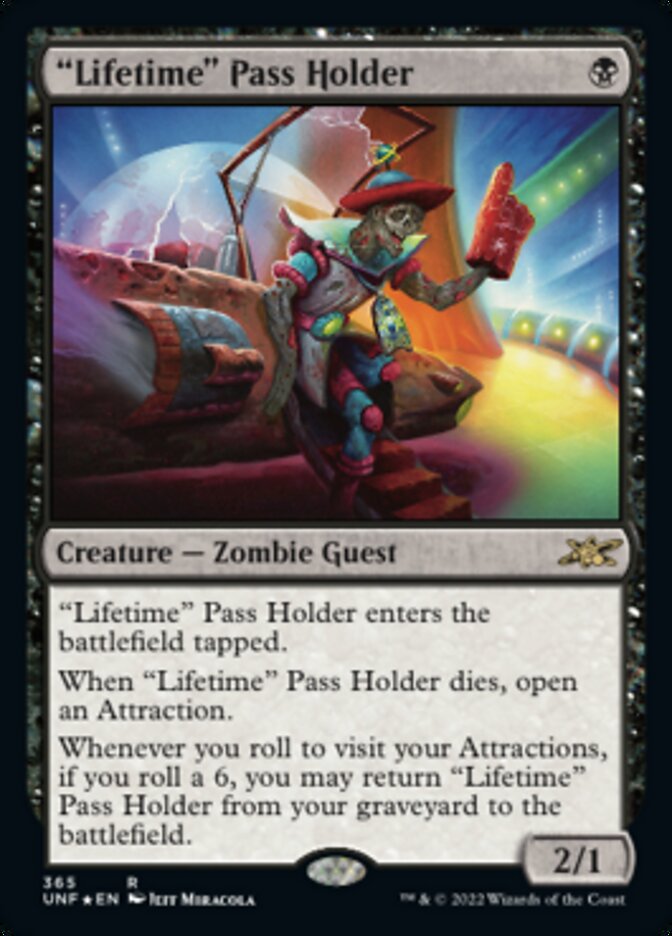 "Lifetime" Pass Holder (Galaxy Foil) [Unfinity] | Good Games Cannington