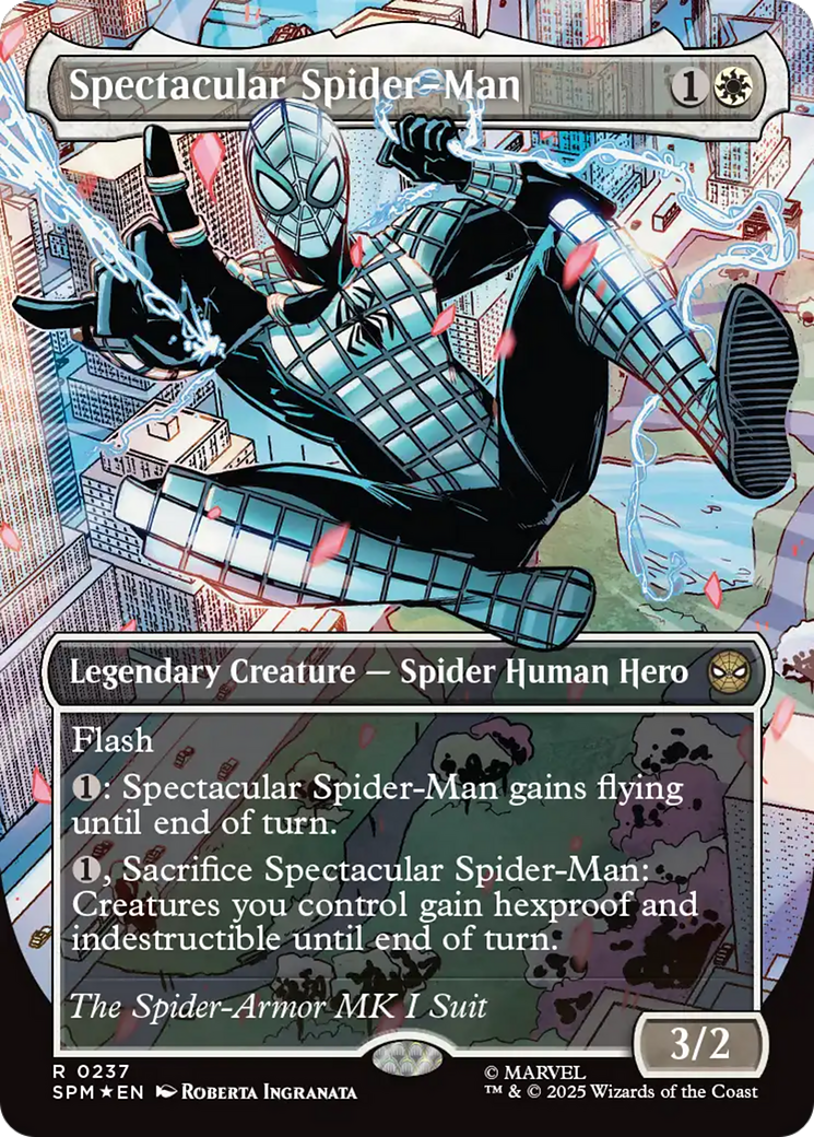 Spectacular Spider-Man (0237) (Borderless) (Textured Foil) [Marvel's Spider-Man] | Good Games Cannington
