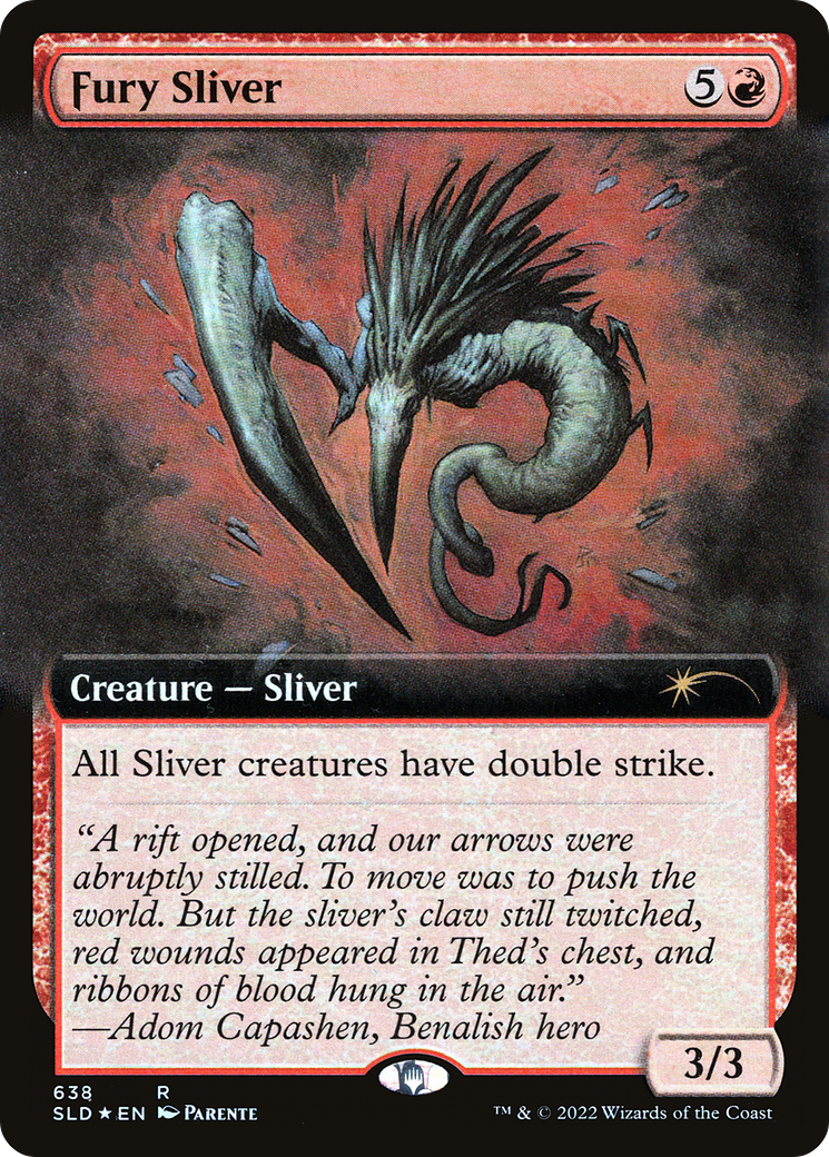 Fury Sliver (Extended Art) [Secret Lair Drop Promos] | Good Games Cannington