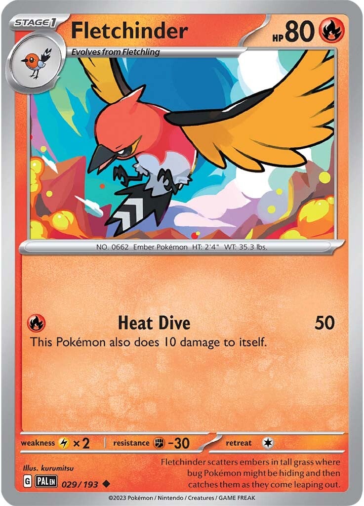 Fletchinder (029/193) [Scarlet & Violet: Paldea Evolved] | Good Games Cannington
