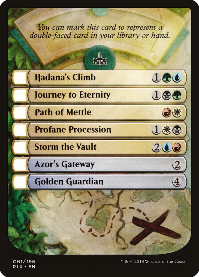 Rivals of Ixalan Checklist [Rivals of Ixalan Tokens] | Good Games Cannington