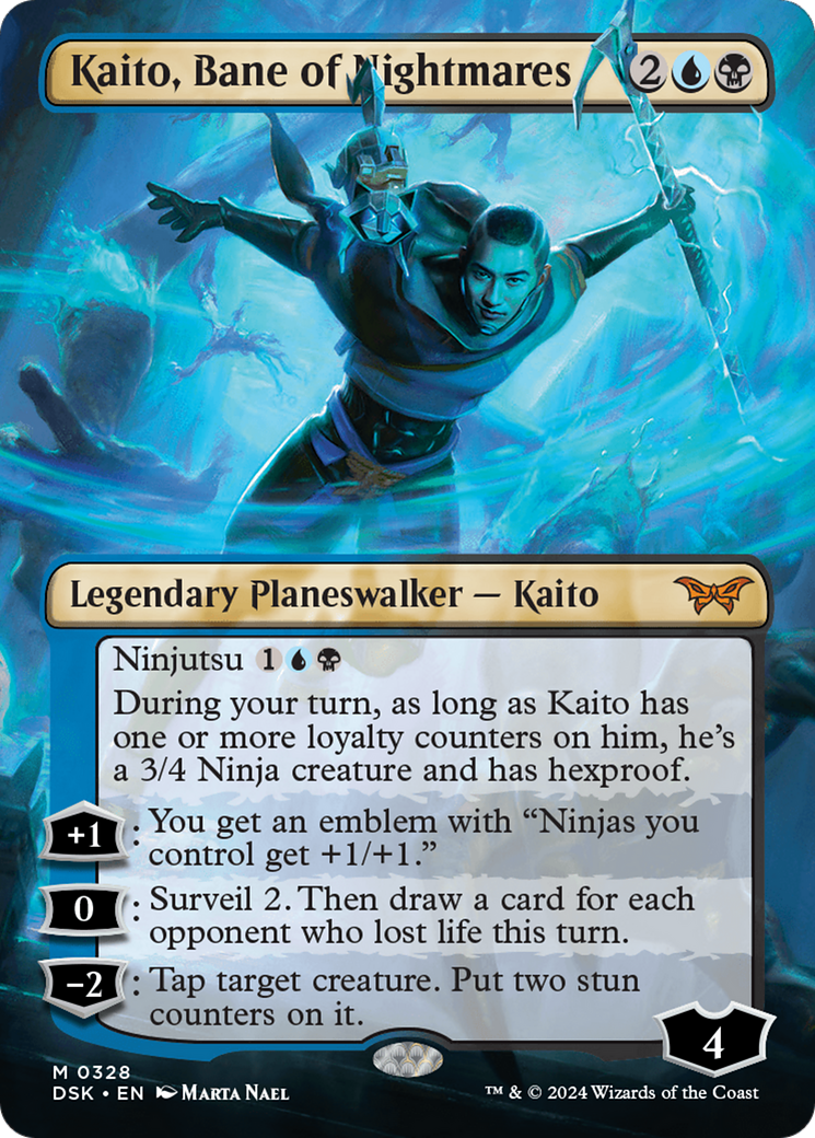 Kaito, Bane of Nightmares (Borderless) [Duskmourn: House of Horror] | Good Games Cannington