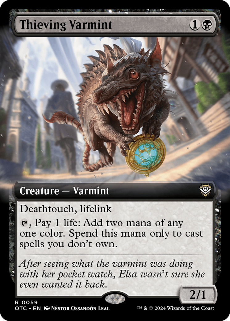 Thieving Varmint (Extended Art) [Outlaws of Thunder Junction Commander] | Good Games Cannington