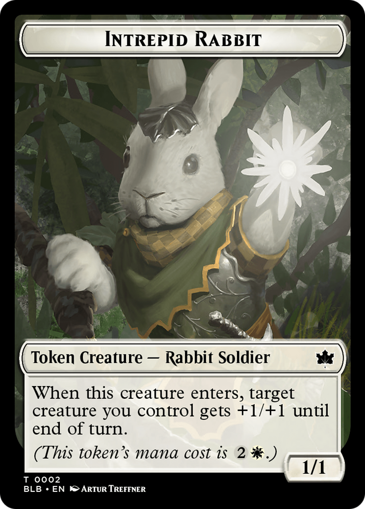 Bat // Intrepid Rabbit Double-Sided Token [Bloomburrow Tokens] | Good Games Cannington