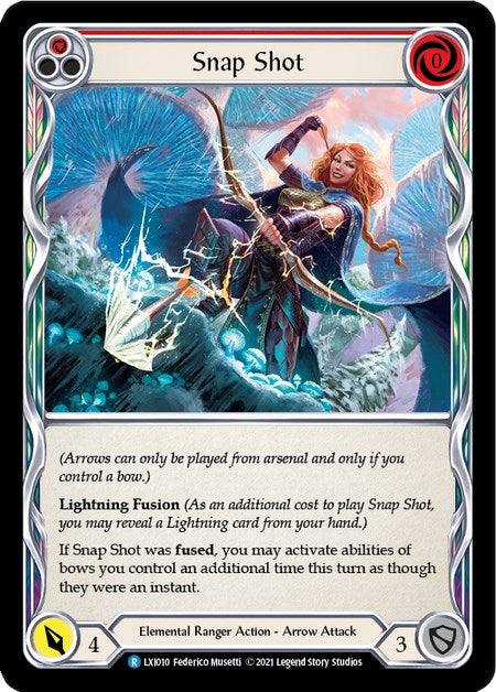 Snap Shot (Red) [LXI010] (Tales of Aria Lexi Blitz Deck)  1st Edition Normal | Good Games Cannington
