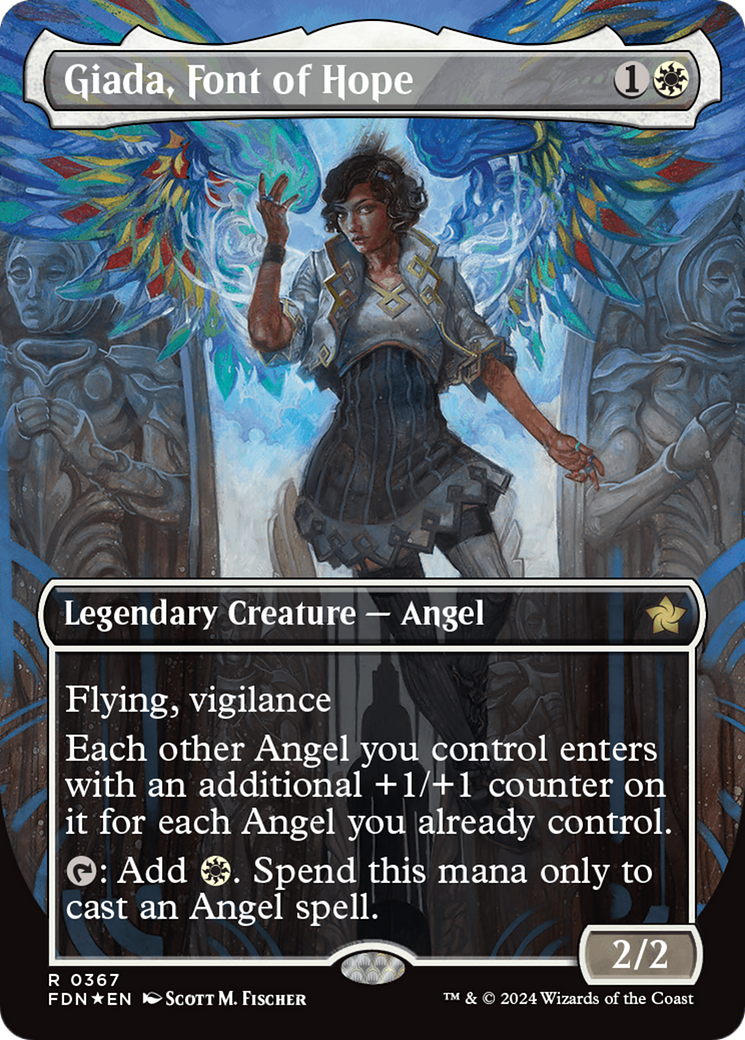 Giada, Font of Hope (Borderless) (Mana Foil) [Foundations] | Good Games Cannington