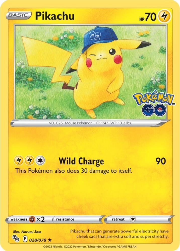 Pikachu 028/078 (Pokemon GO)  - Holofoil | Good Games Cannington