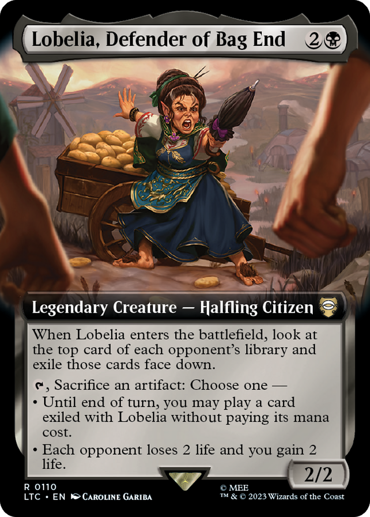 Lobelia, Defender of Bag End (Extended Art) [The Lord of the Rings: Tales of Middle-Earth Commander] | Good Games Cannington