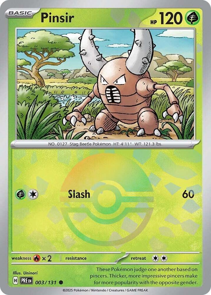 Pinsir (003/131) (Poke Ball Pattern) [Scarlet & Violet: Prismatic Evolutions] | Good Games Cannington