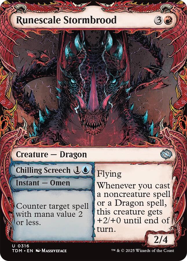 Runescale Stormbrood Showcase 316 (Tarkir: Dragonstorm)  - Foil | Good Games Cannington