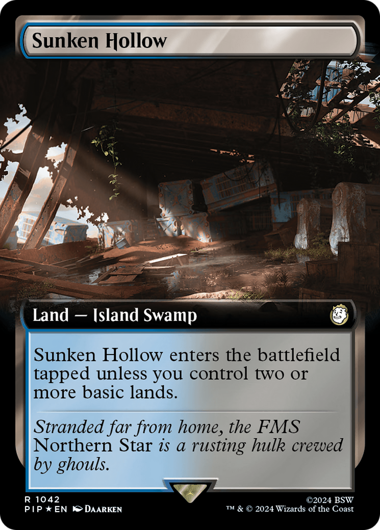 Sunken Hollow (Extended Art) (Surge Foil) [Fallout] | Good Games Cannington