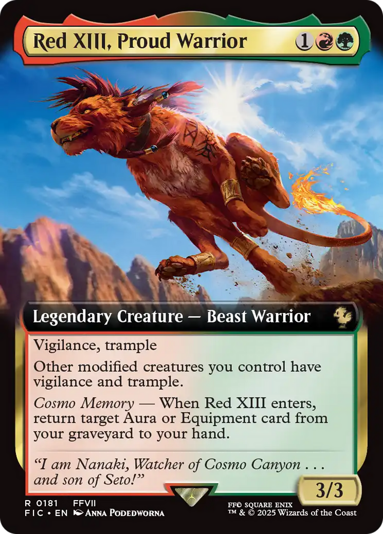 Red XIII, Proud Warrior (Extended Art) [FINAL FANTASY Commander] | Good Games Cannington