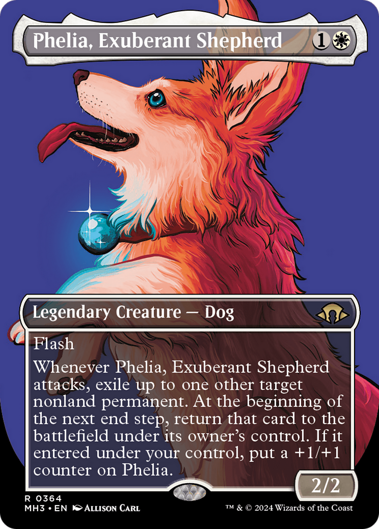 Phelia, Exuberant Shepherd (Borderless) [Modern Horizons 3] | Good Games Cannington