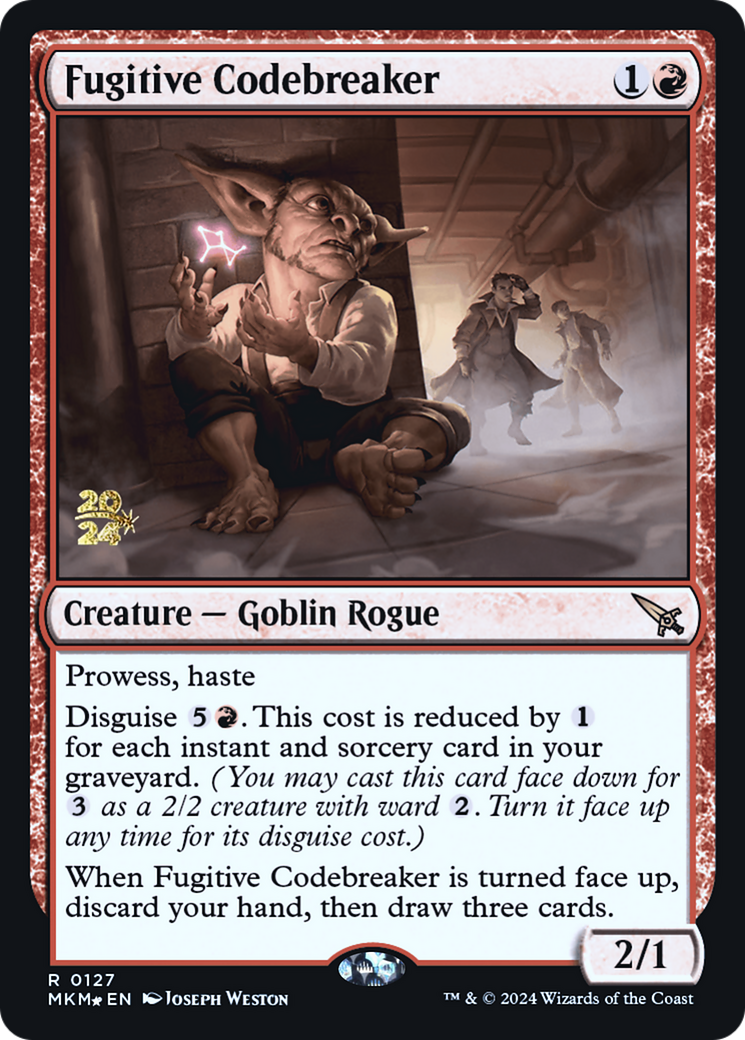 Fugitive Codebreaker [Murders at Karlov Manor Prerelease Promos] | Good Games Cannington