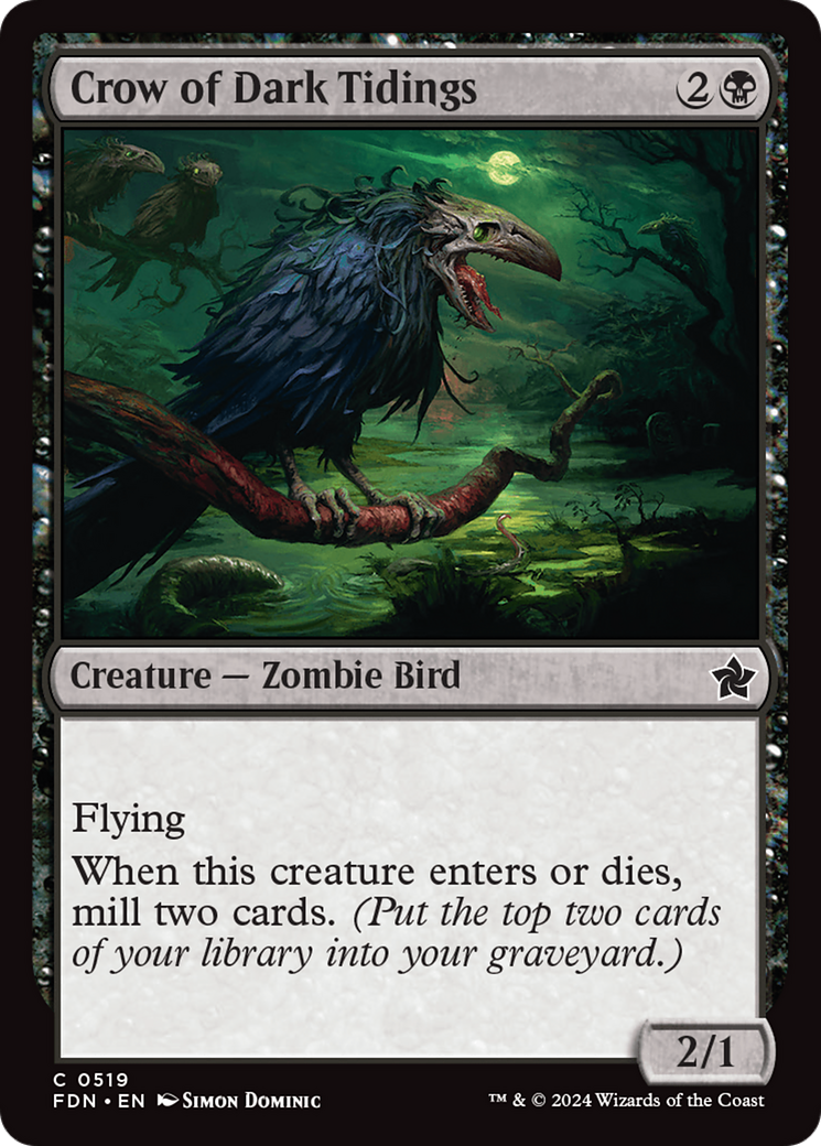 Crow of Dark Tidings [Foundations] | Good Games Cannington