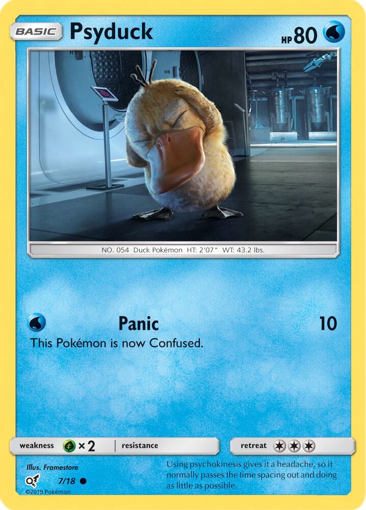 Psyduck 7/18 (Detective Pikachu)  - Holofoil | Good Games Cannington