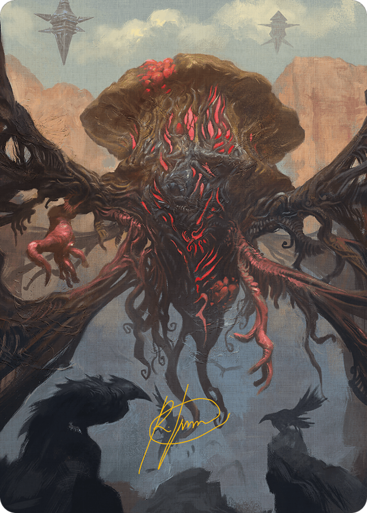 Inversion Behemoth Art Card (Gold-Stamped Signature) [Modern Horizons 3 Art Series] | Good Games Cannington