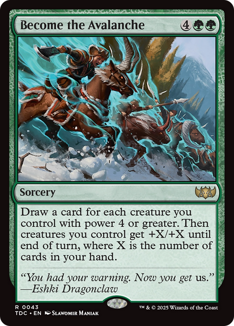 Become the Avalanche [Tarkir: Dragonstorm Commander] | Good Games Cannington