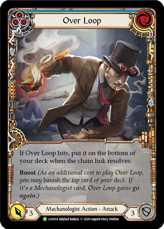Over Loop (Blue) [LGS034] (Promo)  Rainbow Foil | Good Games Cannington