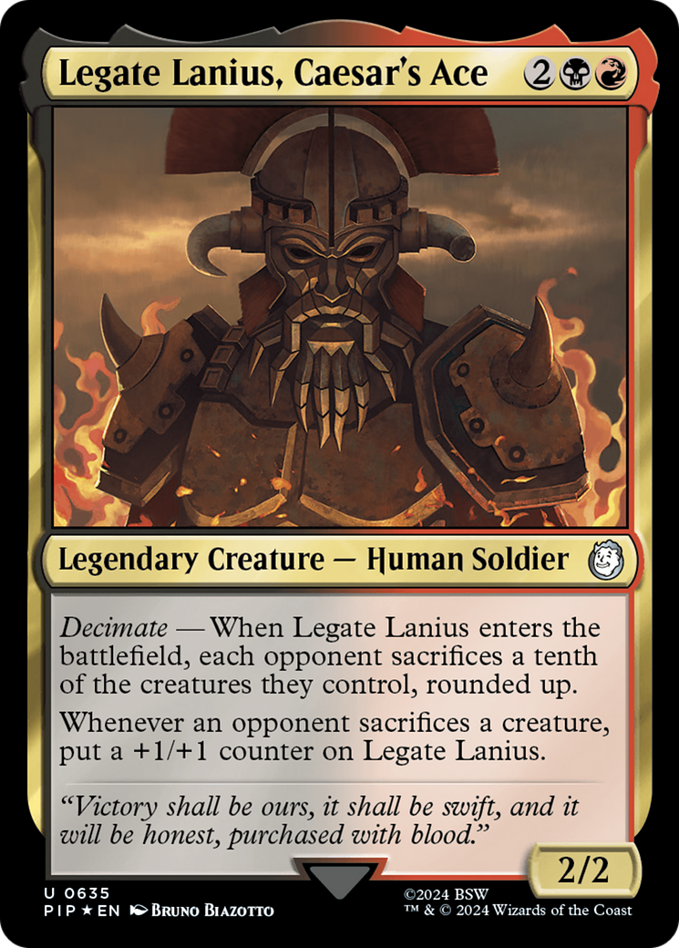 Legate Lanius, Caesar's Ace (Surge Foil) [Fallout] | Good Games Cannington