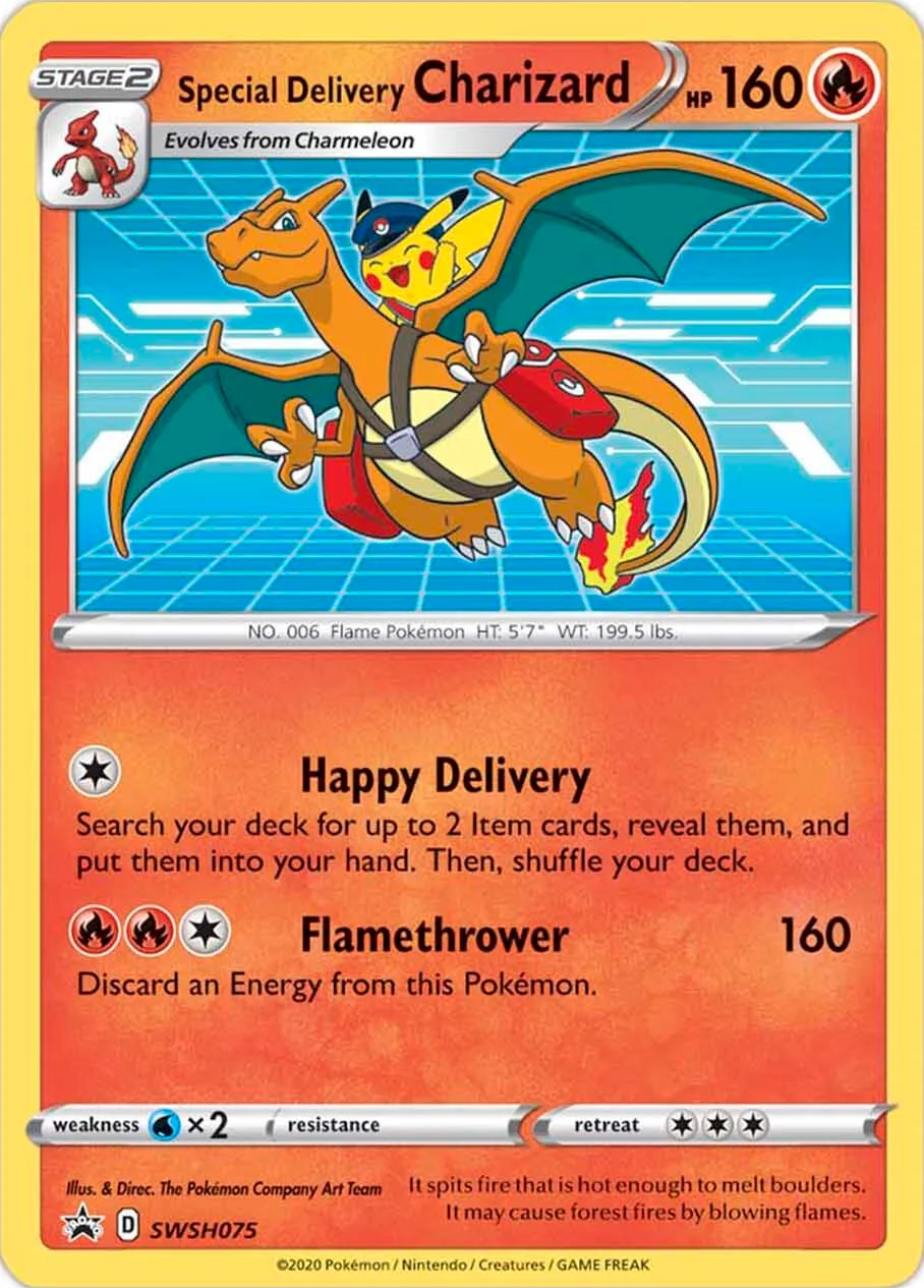 Special Delivery Charizard (SWSH075) [Sword & Shield: Black Star Promos] | Good Games Cannington