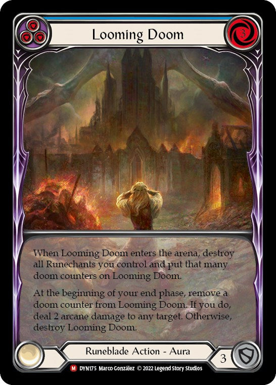 Looming Doom (Extended Art) [DYN175] (Dynasty)  Rainbow Foil | Good Games Cannington
