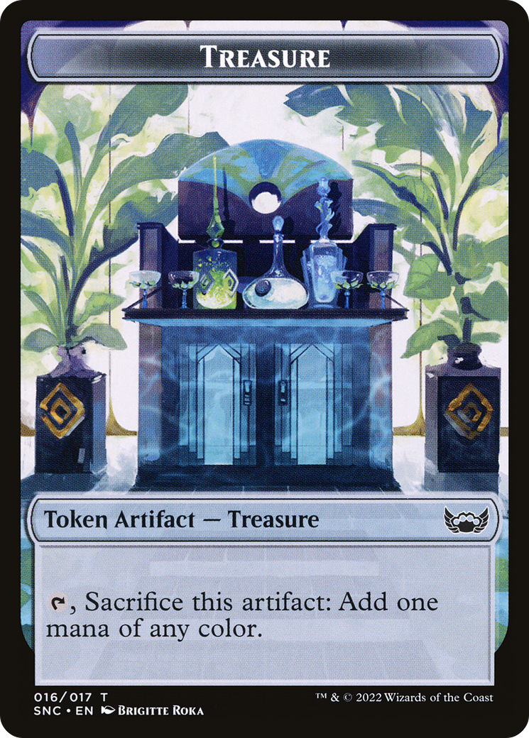 Boar // Treasure Double-Sided Token [Outlaws of Thunder Junction Commander Tokens] | Good Games Cannington