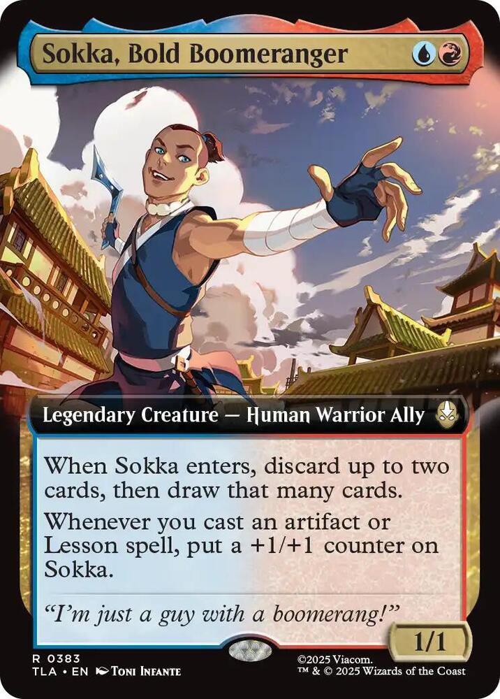 Sokka, Bold Boomeranger 383/286 (Avatar: The Last Airbender)  - Extended Art | Good Games Cannington