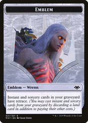 Zombie (007) // Wrenn and Six Emblem (021) Double-Sided Token [Modern Horizons Tokens] | Good Games Cannington