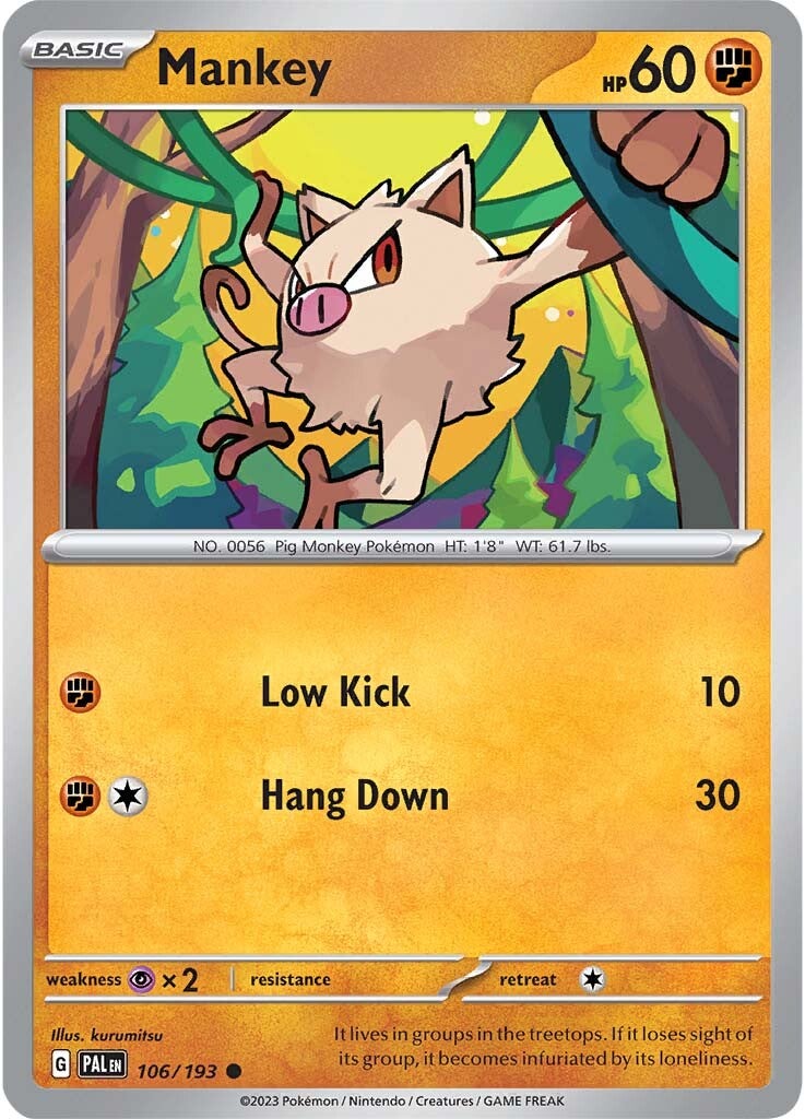 Mankey (106/193) [Scarlet & Violet: Paldea Evolved] | Good Games Cannington