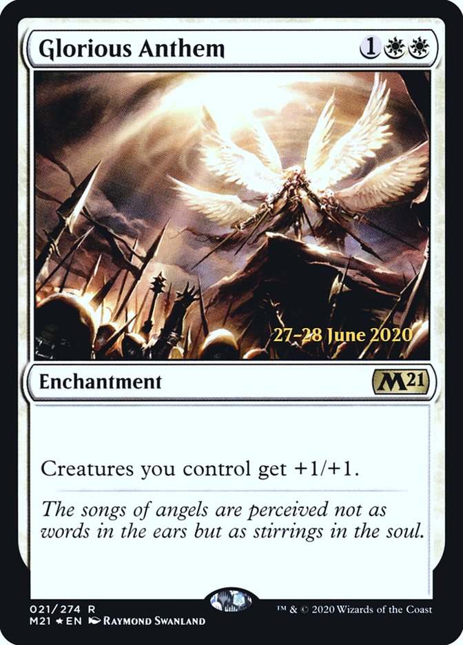 Glorious Anthem [Core Set 2021 Prerelease Promos] | Good Games Cannington