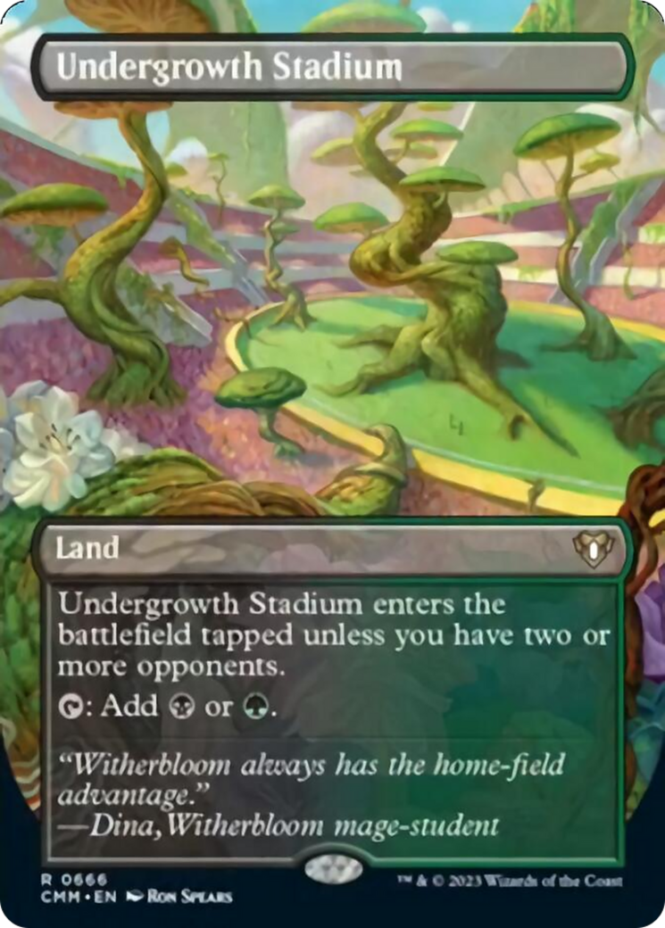Undergrowth Stadium (Borderless Alternate Art) [Commander Masters] | Good Games Cannington