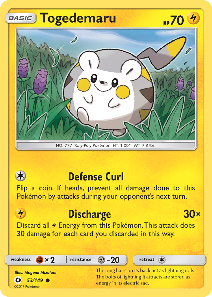 Togedemaru (53/149) [Sun & Moon: Base Set] | Good Games Cannington