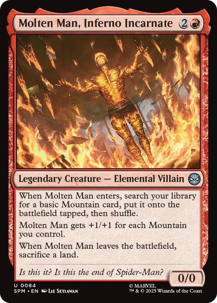 Molten Man, Inferno Incarnate 84/198 (Marvel's Spider-Man)  - Foil | Good Games Cannington