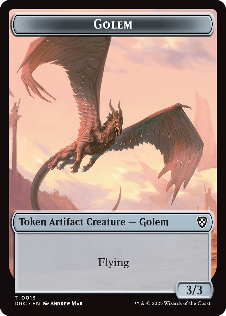 Construct // Golem (0013) Double-Sided Token [Aetherdrift Tokens] | Good Games Cannington