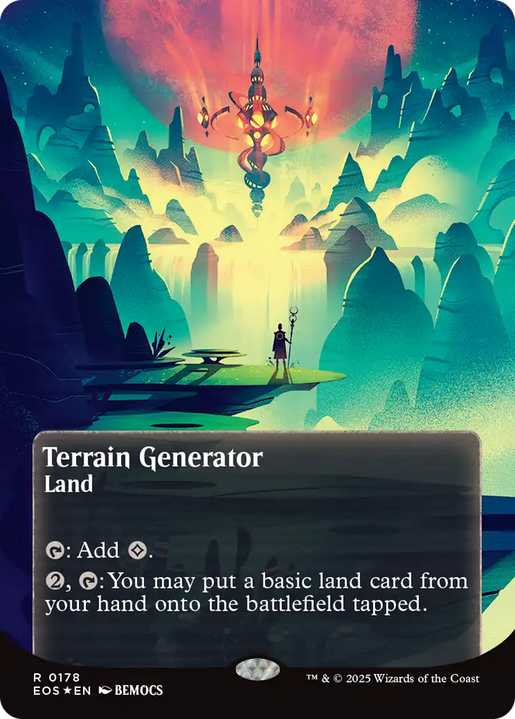Terrain Generator (0178) (Borderless) (Galaxy Foil) [Edge of Eternities: Stellar Sights] | Good Games Cannington