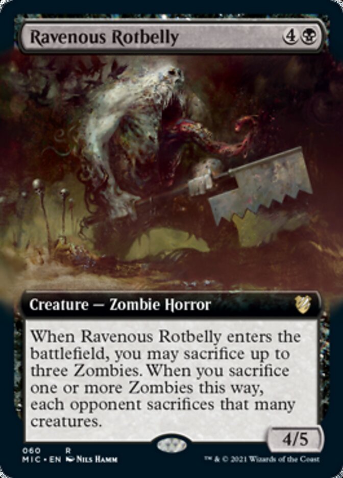 Ravenous Rotbelly (Extended Art) [Innistrad: Midnight Hunt Commander] | Good Games Cannington