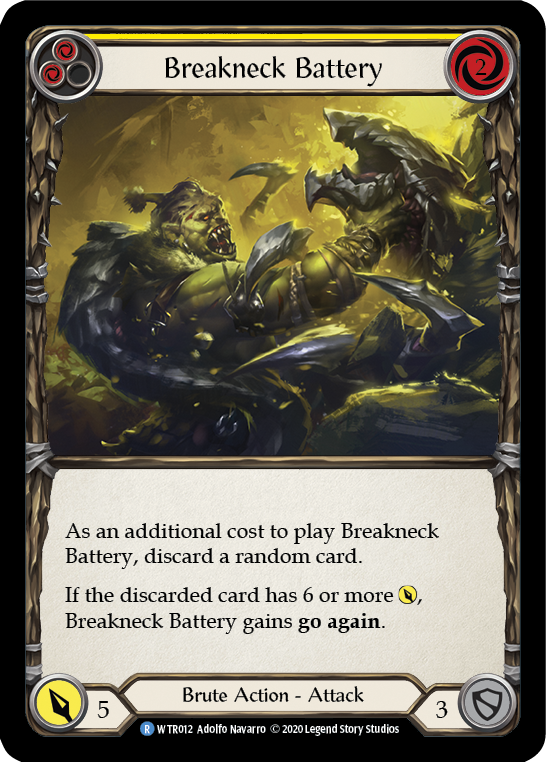 Breakneck Battery (Yellow) [U-WTR012] (Welcome to Rathe Unlimited)  Unlimited Rainbow Foil | Good Games Cannington