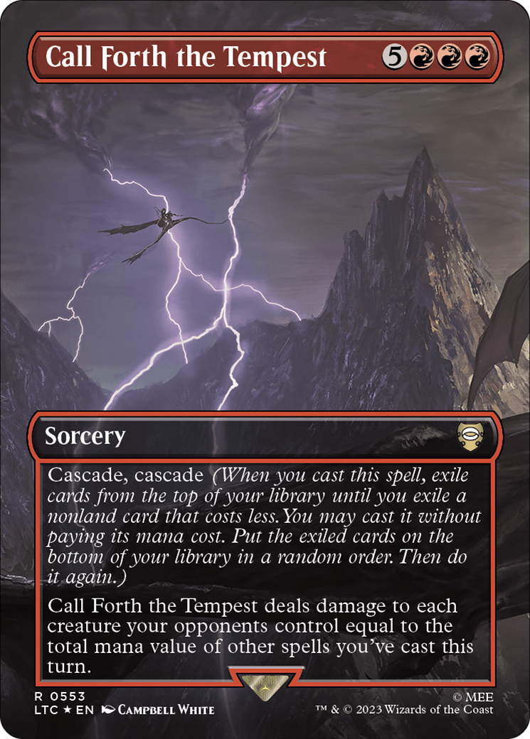 Call Forth the Tempest (Borderless) (Surge Foil) [The Lord of the Rings: Tales of Middle-Earth Commander] | Good Games Cannington