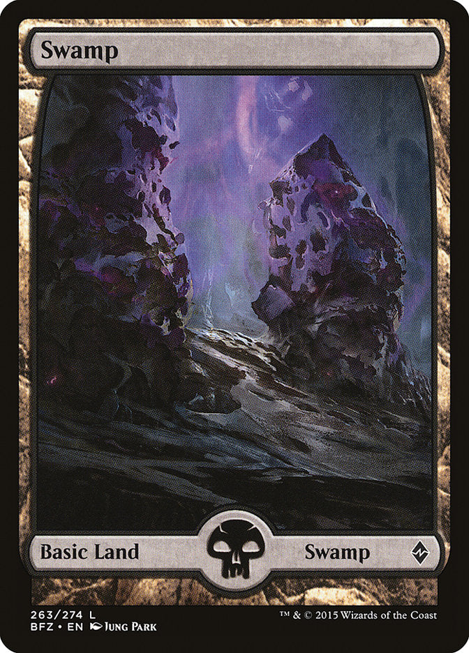 Swamp (263) (Full Art) [Battle for Zendikar] | Good Games Cannington