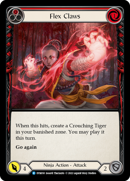 Flex Claws (Red) [DYN050] (Dynasty)  Rainbow Foil | Good Games Cannington