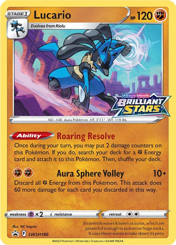 Lucario (SWSH186) (Prerelease Promo) [Sword & Shield: Black Star Promos] | Good Games Cannington