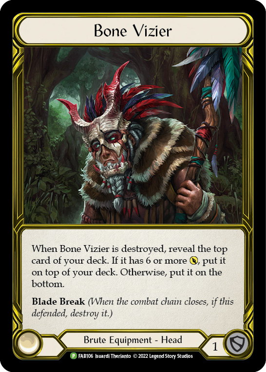 Bone Vizier (Golden) [FAB106] (Promo)  Cold Foil | Good Games Cannington