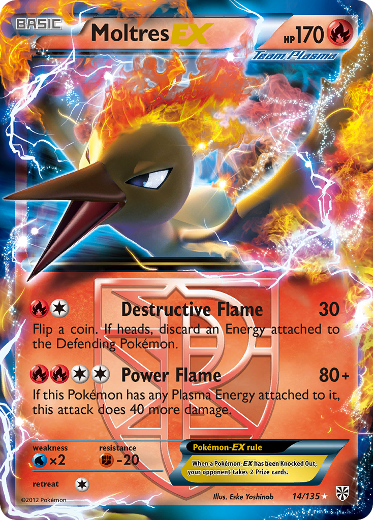 Moltres EX (14/135) [Black & White: Plasma Storm] | Good Games Cannington