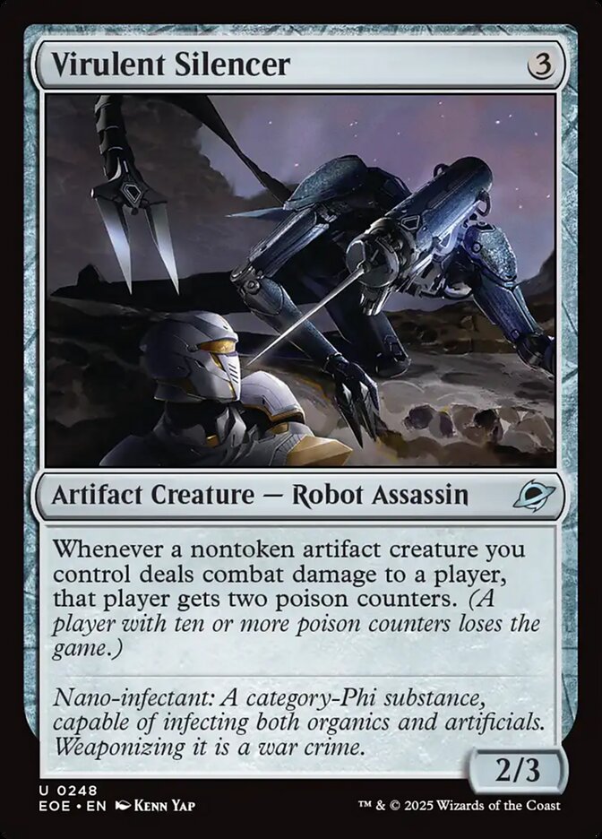 Virulent Silencer 248 (Edge of Eternities)  - Foil | Good Games Cannington