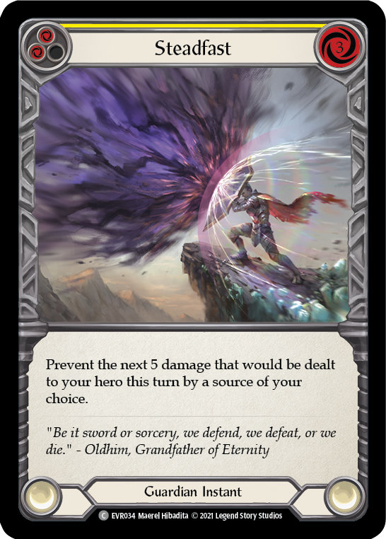 Steadfast (Yellow) [EVR034] (Everfest)  1st Edition Rainbow Foil | Good Games Cannington