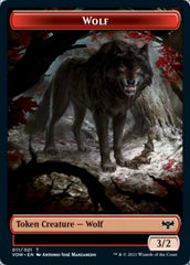 Wolf (011) // Human (010) Double-Sided Token [Innistrad: Crimson Vow Tokens] | Good Games Cannington