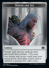 Wrenn and Six Emblem // Monk Double-Sided Token [Double Masters 2022 Tokens] | Good Games Cannington