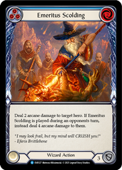 Emeritus Scolding (Blue) [EVR127] (Everfest)  1st Edition Rainbow Foil | Good Games Cannington